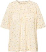 Nué Notes Atticus Blouse Kvinde Orange Flowers Kortærmede Bluser Str 4...