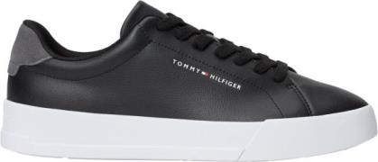 Tommy Hilfiger TH Court Leather Grain ESS Mand Black/black Sneakers St...