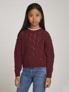 Tommy Hilfiger Chenille Sweater Str 8 - Deep Rouge Sweatshirts hos Mag...