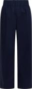 Neo Noir Yana Poplin Pants Kvinde Navy Bukser Med Brede Ben Str 40 - h...