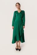 Soaked in Luxury Slparis Karven Dress LS Kvinde Rain Forest Maxi Kjole...