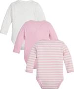 Tommy Hilfiger Baby 3 Pack Bodies Str 6 mdr / 68 cm - Pink Shade Langæ...