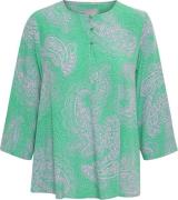 Culture Cupolly Blouse Kvinde Blue/whitecap Paisley Kortærmede Bluser ...