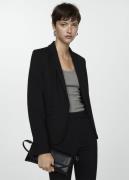 MANGO Suit Jacket With Pockets Kvinde Black Blazere Str 40 - hos Magas...