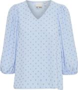 ICHI Ihsabella MS Kvinde Chambray Blue Langærmede Bluser Str 40 - hos ...