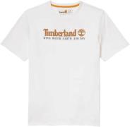 TIMBERLAND Wwes Front tee Mand White Kortærmede T-shirts Str L - Bomul...