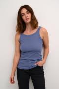 Kaffe Kacarna Tank Top Kvinde Blue Indigo Tanktoppe Str L - hos Magasi...