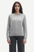 Samsøe Samsøe Boston Oneck 6304 Kvinde Grey Mel. Sweaters Str L - hos ...