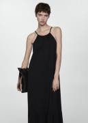 MANGO Long Cotton Dress Kvinde Black Maxi Kjoler Str L - hos Magasin