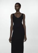 MANGO Knit Strapless Dress Kvinde Black Midi Kjoler Str M - hos Magasi...