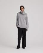 Gai&Lisva Vita Lambswool Jumper Gots 243975 Kvinde Grey Melange Sweate...