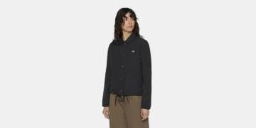 Dickies Oakport Cropped Coach Jacket W Blac Kvinde Black Overgangsjakk...