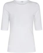 Filippa K Cotton Stretch Elbow Sleeve Kvinde White Kortærmede T-shirts...