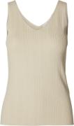 Selected Femme Slftrixie NEW SL Knit TOP Kvinde Birch Tanktoppe Str L ...