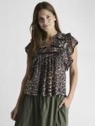 Neo Noir Jayla Leo Voile Top Kvinde Leopard Toppe Str 42 - hos Magasin