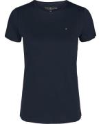 Tommy Hilfiger Heritage Crew Neck tee Kvinde Blå Toppe Str XL - Bomuld...