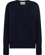 Lisa Yang Mila Sweater Kvinde Navy Sweaters Relaxed Fit Str M/L - hos ...