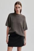 Second Female Wanda Knit Oneck Kvinde Turkish Coffee Sweaters Str S - ...