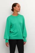 Kaffe Kalizza Round Neck Knit Pullover Kvinde Gumdrop Green Sweaters S...