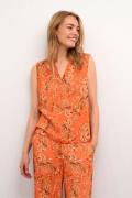 Cream Crrosina Blouse Kvinde Exotic Orange Paisley Toppe Str 40 - hos ...