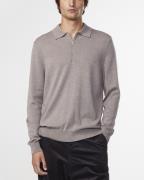 NN07 Sergio zip Polo 6605 Mand Mørkegrå Sweaters Str L - hos Magasin