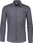 Lindbergh AOP Floral Shirt L/S Mand Blå Langærmede Skjorter Slim Fit S...