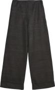 Hope Calma Trousers Kvinde Black Slub Bukser Med Brede Ben Str 40 - ho...