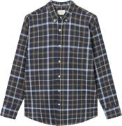 Forét Grip Check Shirt Mand Navy Check Langærmede Skjorter Str L - hos...