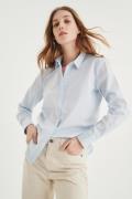 InWear Venus Shirt Kvinde Pastel Blue Langærmede Skjorter Str 40 - hos...