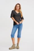 PULZ Jeans Pzreese Tshirt Kvinde Black Beauty Sweaters Str L - hos Mag...