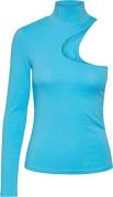 Pieces Pcheira LS Oneshoulder TOP KAC Kvinde Blue Atoll Toppe Str L - ...