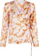 Neo Noir Milana Flower Brush Blouse Kvinde Tangerine Langærmede Bluser...