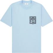 NN07 Adam Print Tee 3209 Mand Polar Wind Kortærmede T-shirts Str L - h...