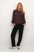 Kaffe Kalone Knit Pullover Kvinde Java Langærmede Bluser Regular Fit S...