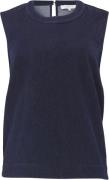 CONTINUE Cosma top Kvinde Denim Blue Toppe Str L - Denim hos Magasin