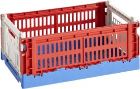 Hay HAY Colour Crate, Small Mix Red Str W17 X L26,5 X H10,5 - Kurve ho...