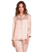 Lady Avenue Pure Silk Basic Pyjamas Pyjamassæt Str L - Silke hos Magas...