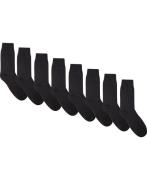 Magasin Mens Plain Sock 8 pk Black 4047 Ankelømper