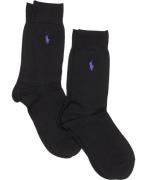 Polo Ralph Lauren Dress Sock 2pack 39-42 - Ankelømper hos Magasin