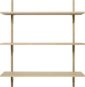 ferm LIVING Sector Shelf T/W Oak - Brass Oak/brass Str FURNITURE - Hyl...