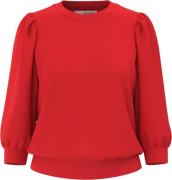 Selected Femme Slftenny 3/4 Sweat TOP Noos Kvinde Flame Scarlet Sweats...