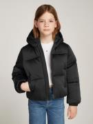 Tommy Hilfiger NEW York Sateen Puffer Jacket Str 8 - Black Vinterjakke...