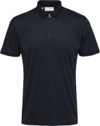 Selected Homme Slhfave ZIP SS Polo Noos Mand Sky Captain Kortærmede Po...