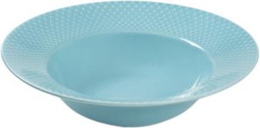 Lyngby Porcelæn Rhombe Color Dyb Tallerken Ø24. 5 cm Turkis Blå Str H:...