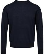 Magasin Morgan 2 100% RWS Merino Wool Mand Navy Sweaters Str L Merino