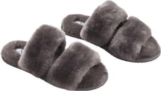 NATURES Collection Slippers Straps (of 100% New Zealand Sheepskin) Dar...