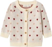 Lil' Atelier Nbfsaran LS Knit Card Heart LIL Str 68 - Turtledove Strik...