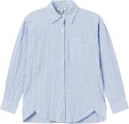 Name It Nkfdustripes Oversize Long Shirt Str 116 - Chambray Blue Skjor...