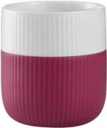 Royal Copenhagen Fluted Contrast Mug 35cl Raspberry Hvid, Hindbær Str ...