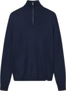 Les Deux Greyson Halfzip Merino Knit Mand Navy Turtlenecks Str S Merin...